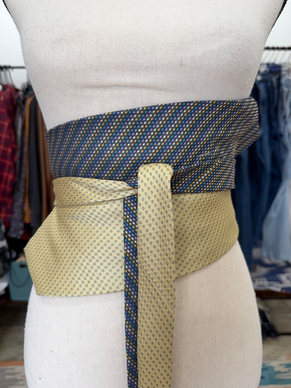 Tie Waist Belt Silk Ties Menswear - Picture 3 of 3